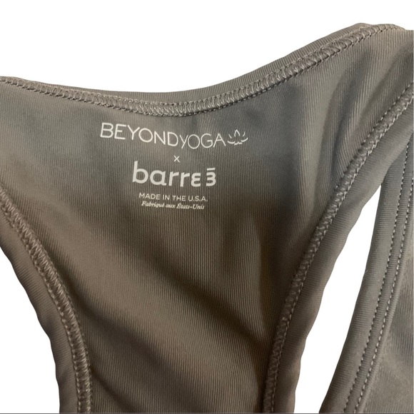 Beyond Yoga x Barre 3 Long Line Racerback Sports Bra Grey Camo Sz S and M - Picture 5 of 9